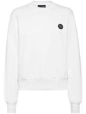 Sportliche sweatshirt aus baumwoll mit print Plein Sport weiß