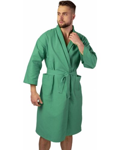 Хлопковый халат вафельный кимоно Luxyart