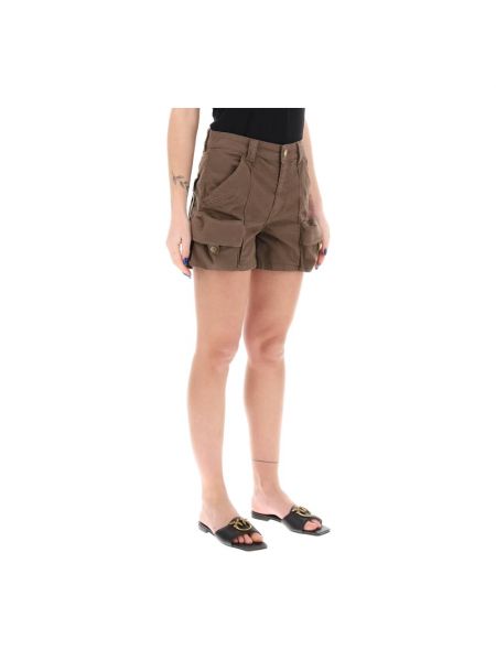 Pantalones cortos cargo con bolsillos Pinko marrón