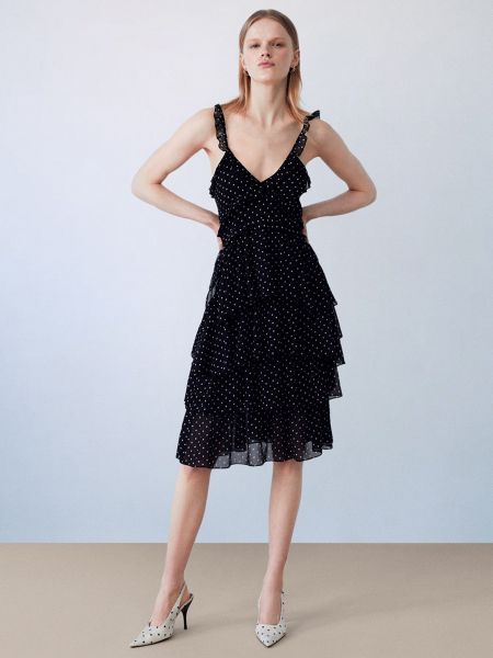 Mini vestido con lunares Sfera negro