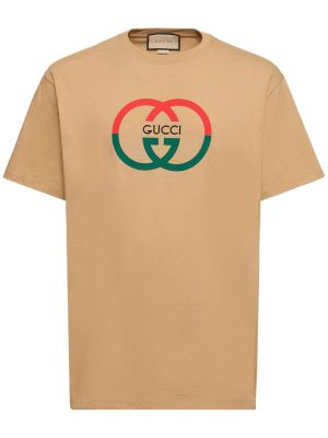 Koszulka bawełniana z dżerseju Gucci