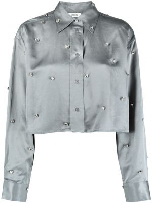 Риза с кристали Sandro сиво