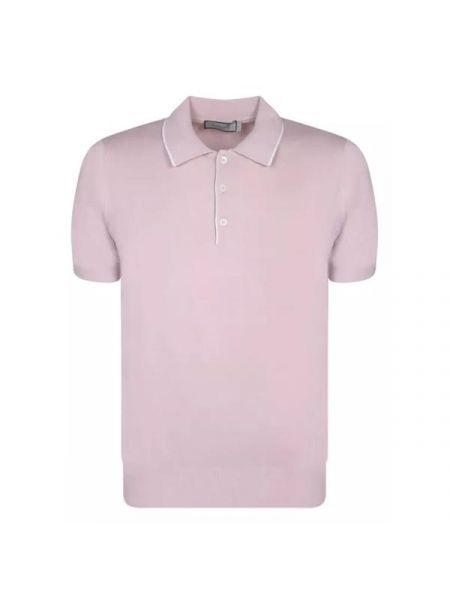Хлопковая футболка Canali розовая
