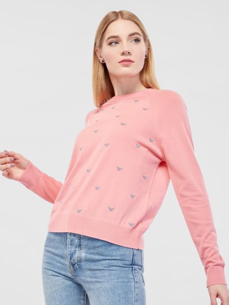 Пуловер Emporio Armani розовый