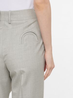 Vlněné rovné kalhoty s vysokým pasem Blazã© Milano šedé