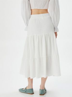 Белая юбка миди Koton