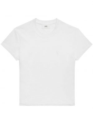 Kokvilnas t-krekls Ami Paris balts