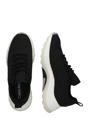 Sneakers slip-on με κορδόνια με δαντέλα Calvin Klein μαύρο