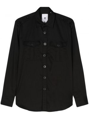 Bavlněná košile Pt Torino černá