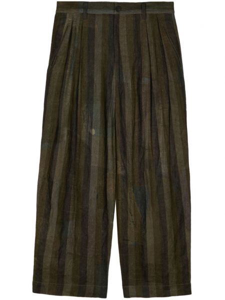 Prugaste široke hlače s printom Ziggy Chen