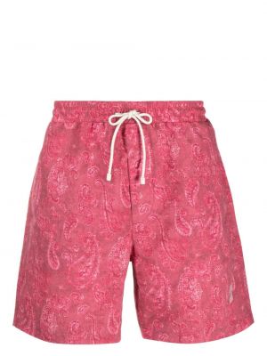Kratke hlače s printom s paisley uzorkom Brunello Cucinelli ružičasta