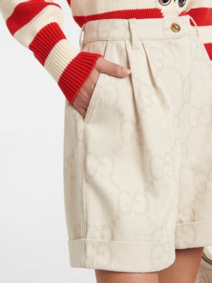 Bavlnené šortky Gucci biela
