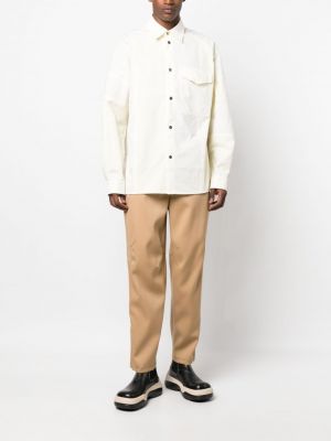 Bavlněné kalhoty Lanvin hnědé