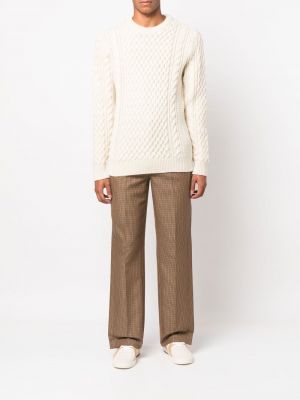 Pullover mit rundem ausschnitt Sunspel weiß