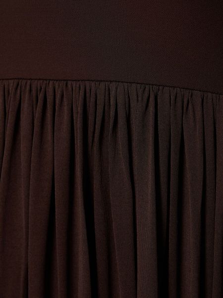 Макси рокля от джърси Michael Kors Collection кафяво