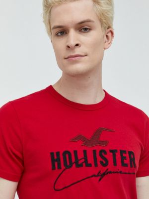Pamučna majica Hollister Co. crvena