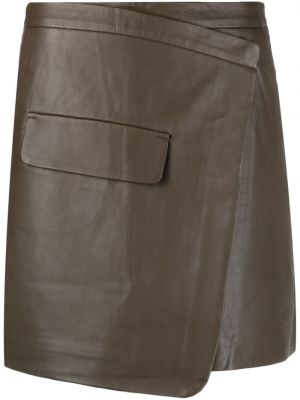 Asymetrická sukňa s vreckami Munthe hnedá
