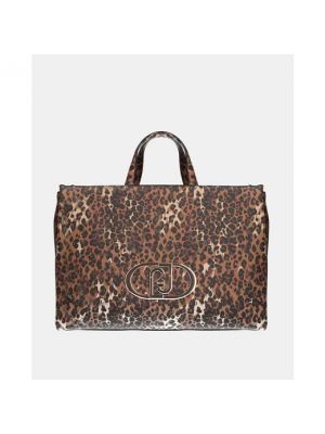 Bolso shopper con estampado leopardo Liu Jo marrón