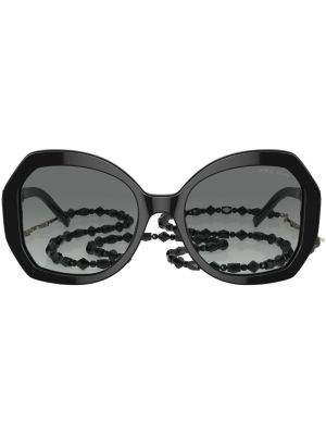 Oversize слънчеви очила Giorgio Armani черно