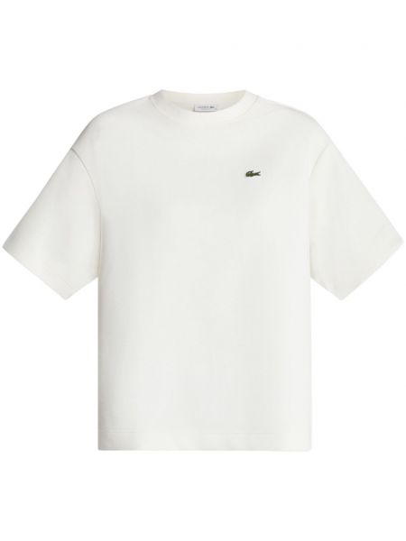Tričko s kulatým výstřihem Lacoste bílé