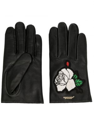 Czarne rękawiczki z nadrukiem Undercover