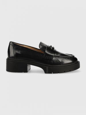 Pantofi loafer din piele cu platformă Coach negru