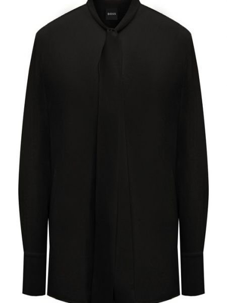 Шелковая блузка Boss черная