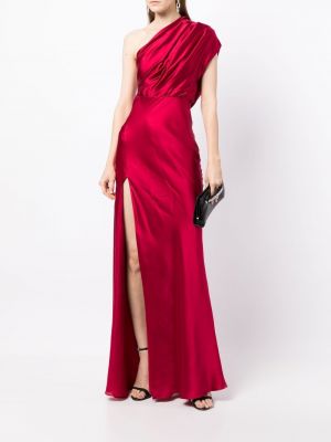 Robe de soirée asymétrique Michelle Mason rouge