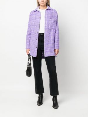Tvīda dūnu jaka ar pogām Iro violets