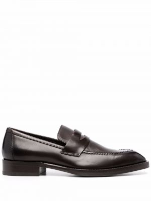 Loafers med fyrkantig tå Paul Smith brun