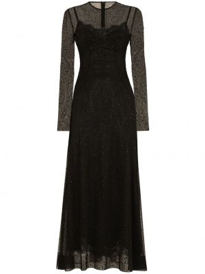 Večernja haljina Dolce & Gabbana crna