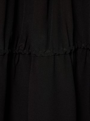 Krepová hodvábna košeľa Matteau čierna