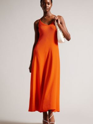 Длинное платье Ted Baker оранжевое