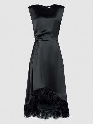 Сукня міді з пір'ям Yves Salomon чорна