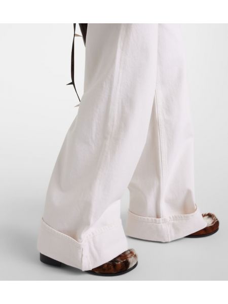 Voľné džínsy s vysokým pásom Agolde biela