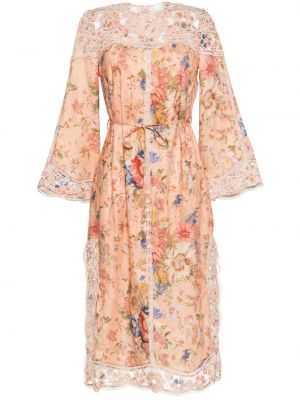 Φλοράλ μάξι φόρεμα με σχέδιο Zimmermann ροζ