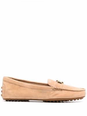 Skinn loafers med spenne Lauren Ralph Lauren