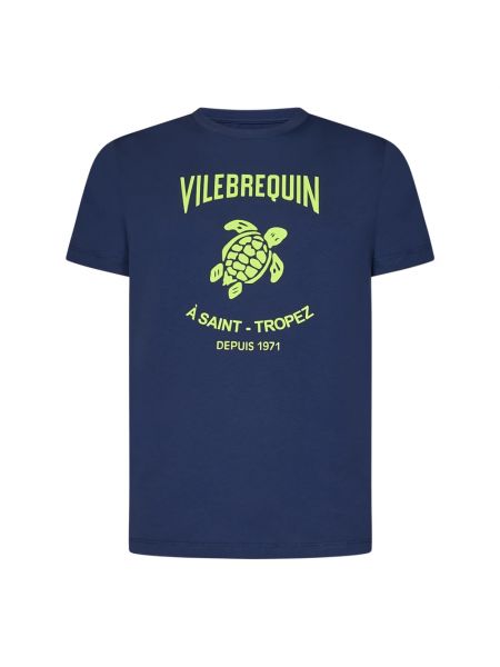 Koszulka z nadrukiem Vilebrequin niebieska