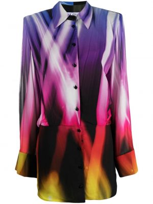 Rochie tip cămașă cu imagine cu imprimeu abstract The Attico