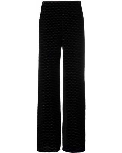 Pantalones con lunares bootcut Emporio Armani negro