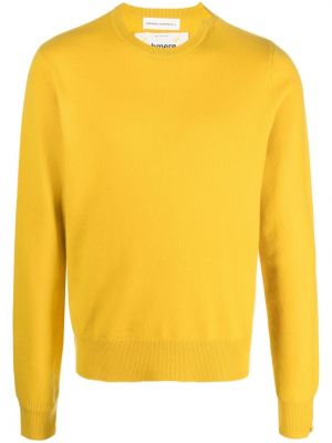 Sweter z kaszmiru z okrągłym dekoltem Extreme Cashmere żółty