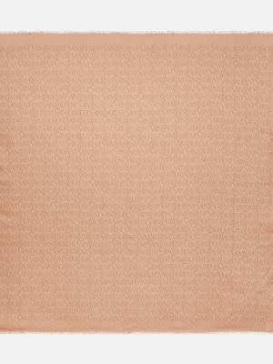 Kaschmir schal mit print aus modal Saint Laurent beige