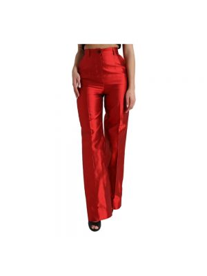 Spodnie relaxed fit Dolce And Gabbana czerwone