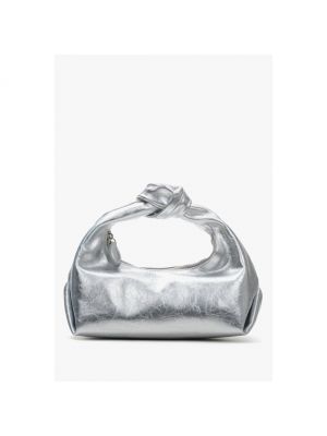 Кожаная сумка Estro серебряная
