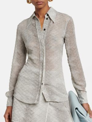 Camicia trasparente Victoria Beckham grigio