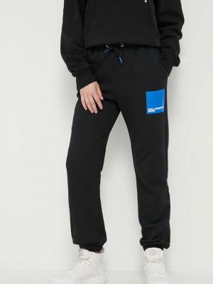 Sportovní kalhoty s potiskem Karl Lagerfeld Jeans černé