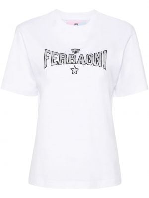 Тениска с принт Chiara Ferragni бяло