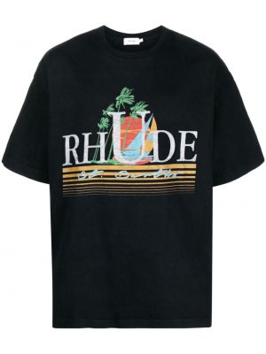 T-shirt à imprimé Rhude noir