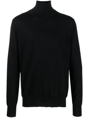 Pull col roulé en tricot col roulé Jil Sander noir