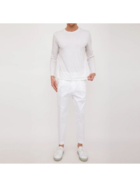 Proste spodnie Paolo Pecora białe